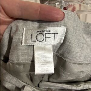 LOFT Gray Lined Dress Pant